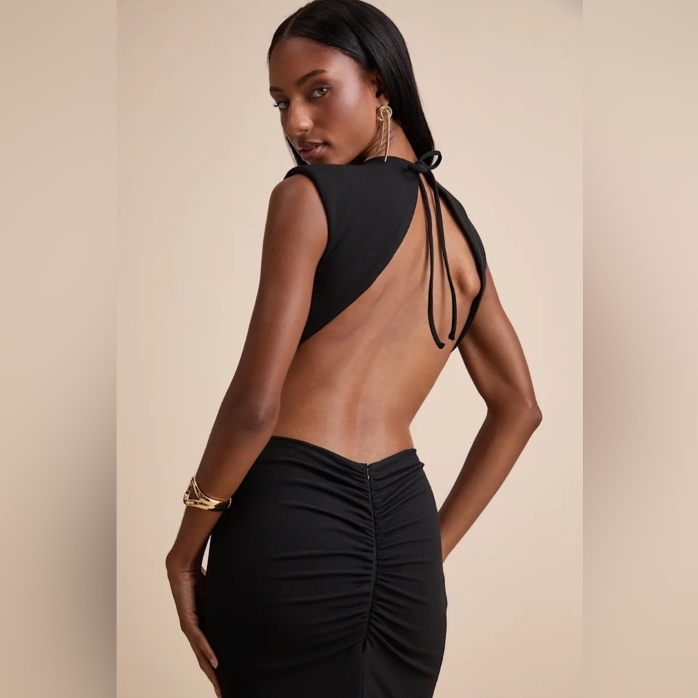 Lulus Captivating Perfection Black Backless Sleeveless Maxi Dress - Picture 6 of 10